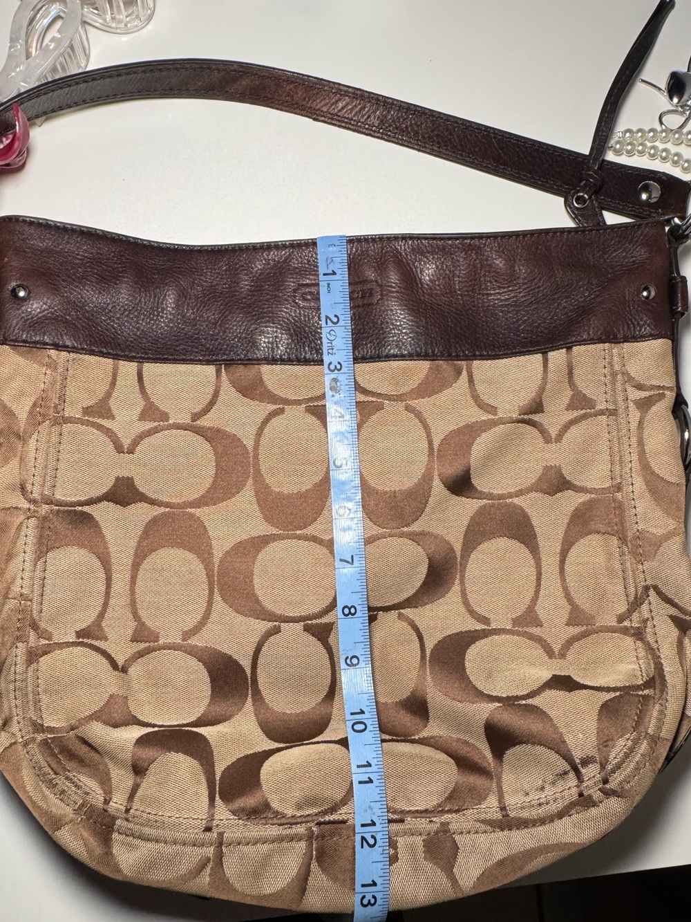 2010 Coach Signature Zoe Hobo Shoulder Bag - Picture 5 of 8